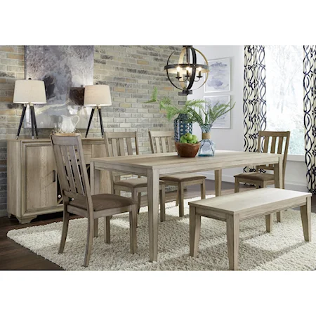 6 Piece Rectangular Table Set